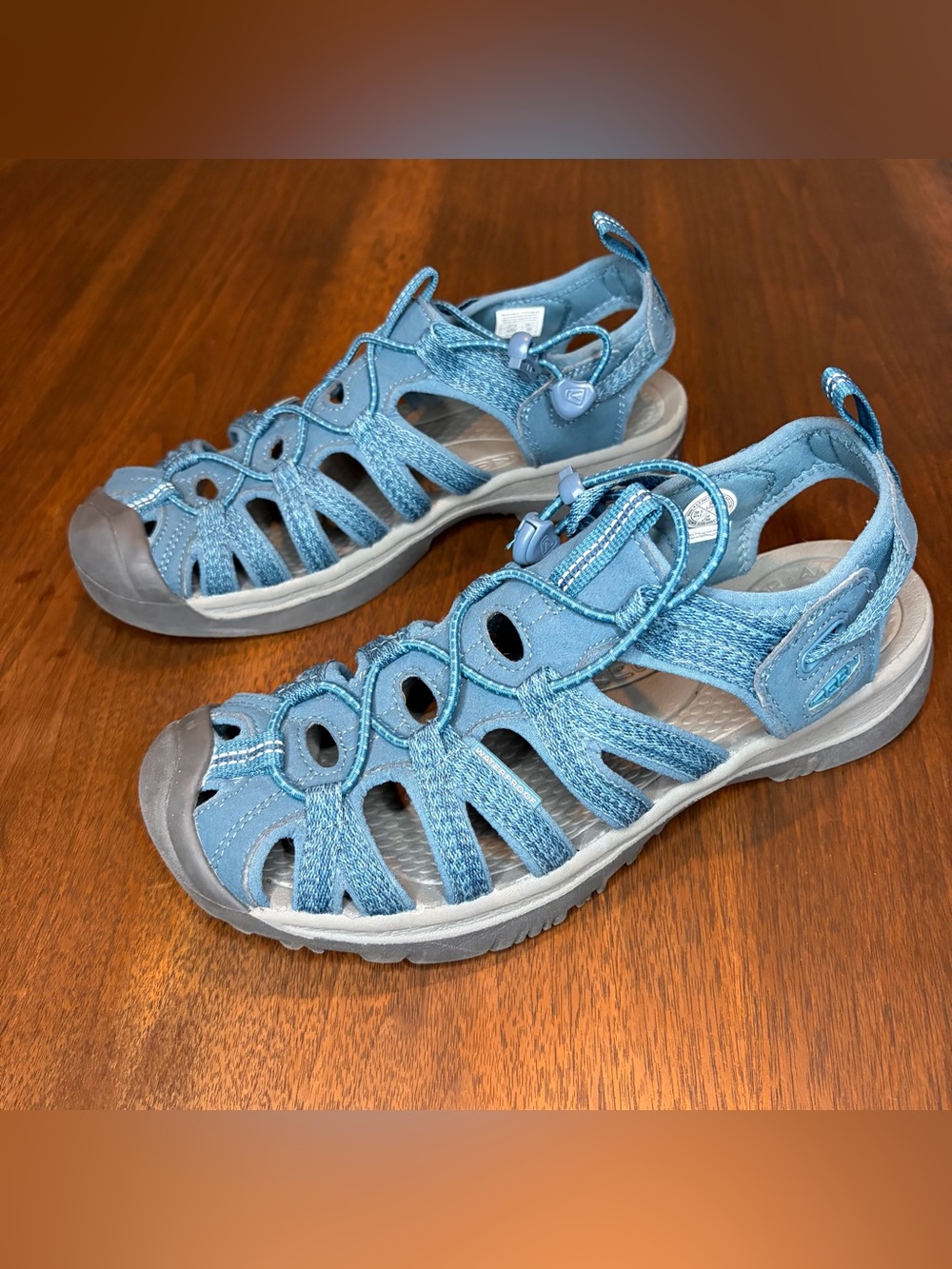 Keen Whisper Women's Size 9 Hiking Water Sandals Smoke Blue Closed Toe